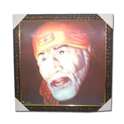 "5D Sai Baba Photo Frame -code 1207-001 - Click here to View more details about this Product